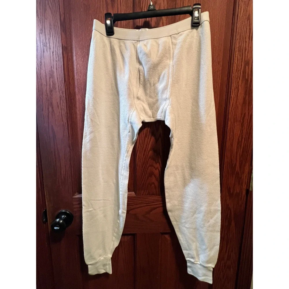 Rock Face Mens Thermal Underwear Bottoms Large Cotton Waffle Knit Made in USA